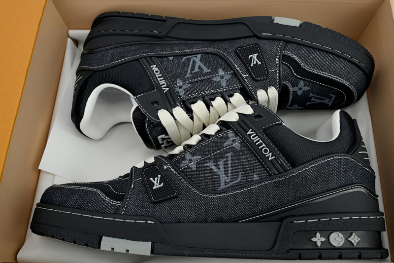 yupoo_287561_9c807e53.jpg 【EA0ET】新全黑牛仔 LV板鞋 LOUIS VUITTON New All Black Denim 低帮时尚板鞋