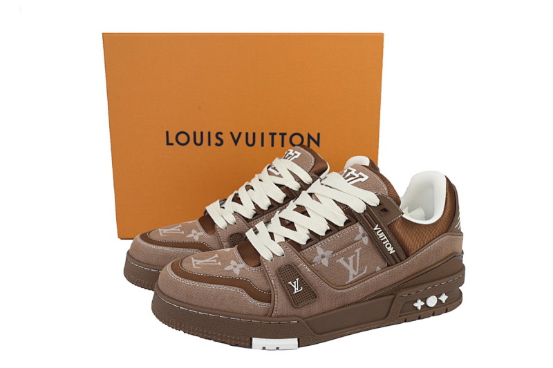 【EA0ET】棕色牛仔 LV板鞋 Louis Vuitton  Brown Cowboy  时尚板鞋