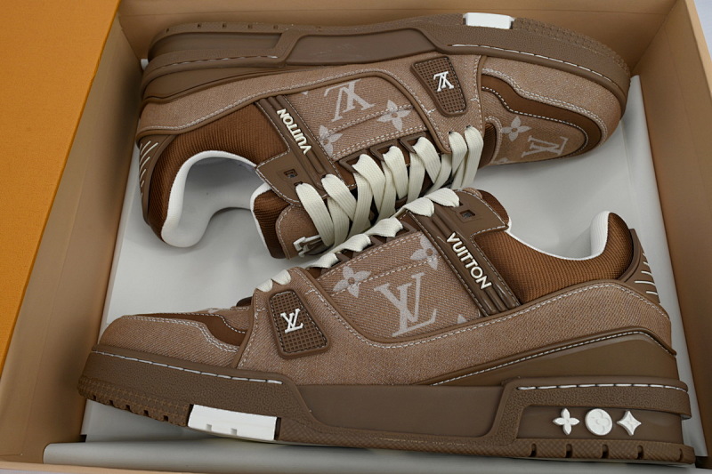 【EA0ET】棕色牛仔 LV板鞋 Louis Vuitton  Brown Cowboy  时尚板鞋
