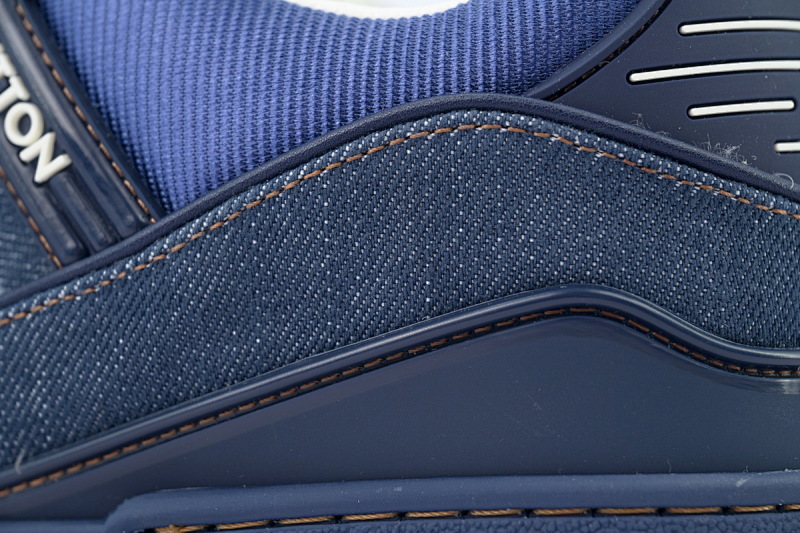 【EA0ET】深蓝牛仔  LV板鞋 Louis Vuitton Deep Blue Cowboy 时尚板鞋