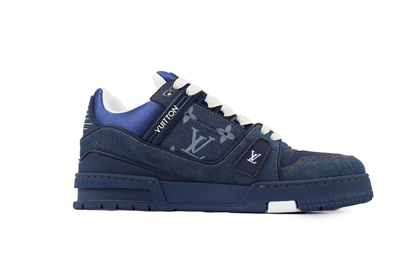 【EA0ET】深蓝牛仔  LV板鞋 Louis Vuitton Deep Blue Cowboy 时尚板鞋