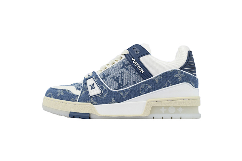 【EA0ET】蓝布仔透明 路易威登 LV休闲板鞋 LOUIS VUITTON Trainer