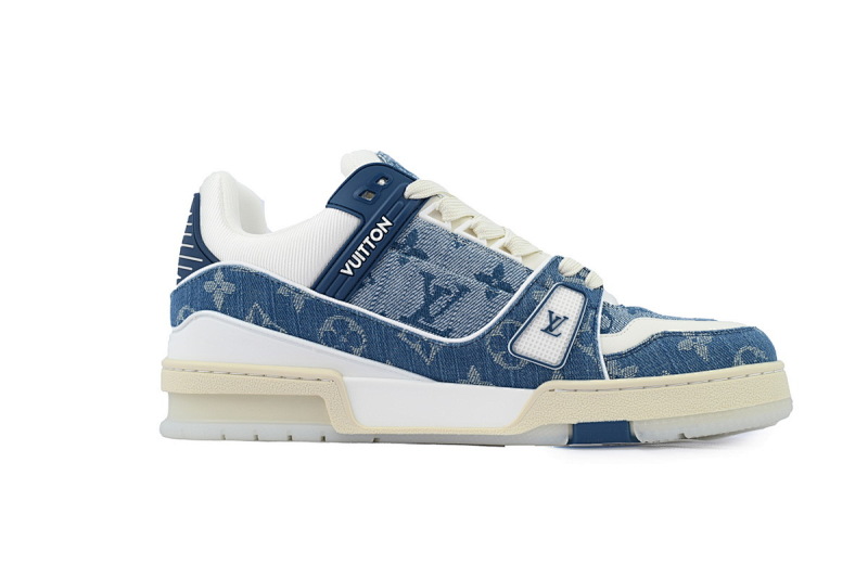 【EA0ET】蓝布仔透明 路易威登 LV休闲板鞋 LOUIS VUITTON Trainer
