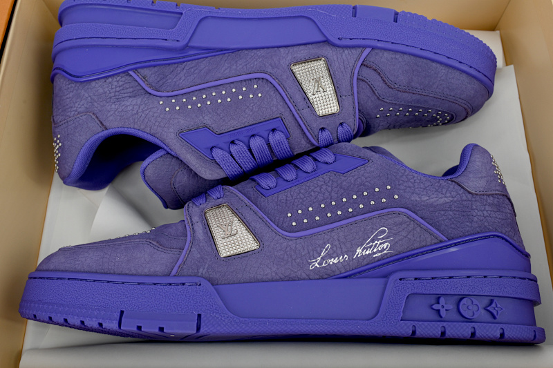 【EA0ET】紫铆钉 LV板鞋 Louis Vuitton Purple Rivet 时尚板鞋