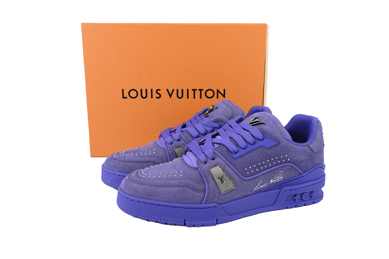 【EA0ET】紫铆钉 LV板鞋 Louis Vuitton Purple Rivet 时尚板鞋