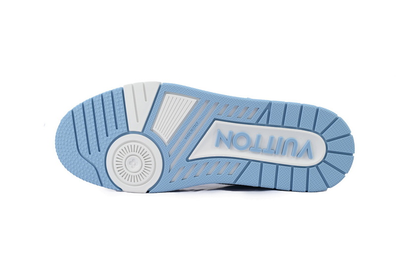 【EA0ET】浅蓝格子  LV板鞋 Louis Vuitton Light Blue Grid时尚板鞋