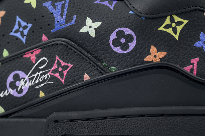 【EA0ET】村上隆黑色 LV板鞋 Louis Vuitton Murakami Takashi Black时尚板鞋