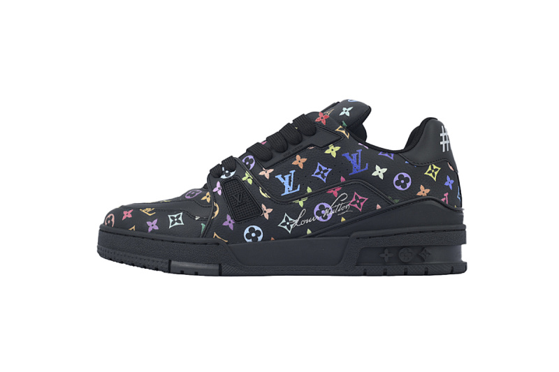 【EA0ET】村上隆黑色 LV板鞋 Louis Vuitton Murakami Takashi Black时尚板鞋