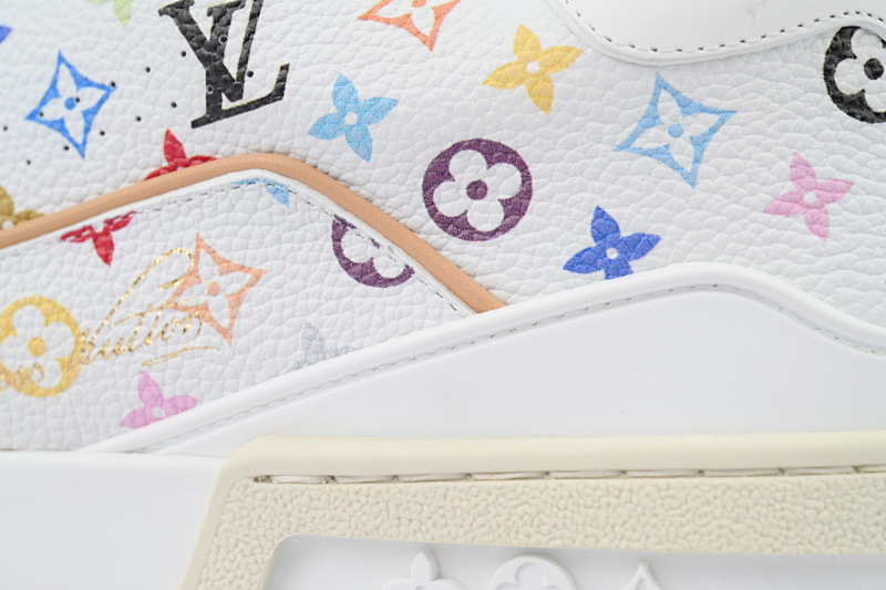 【EA0ET】村上隆白色 LV板鞋 Louis Vuitton Murakami Takashi White 时尚板鞋