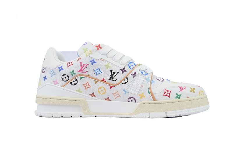 【EA0ET】村上隆白色 LV板鞋 Louis Vuitton Murakami Takashi White 时尚板鞋