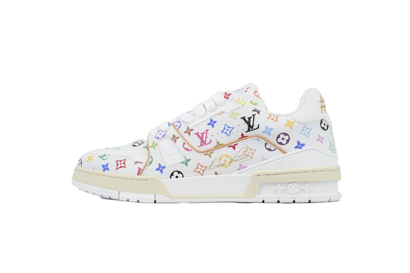 yupoo_287782_cf640c1f.jpg 【EA0ET】村上隆白色 LV板鞋 Louis Vuitton Murakami Takashi White 时尚板鞋