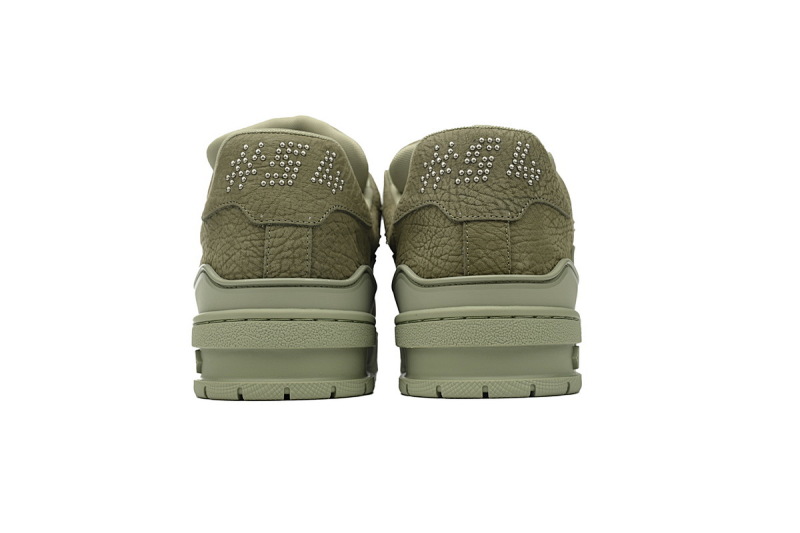 【EA0ET】绿铆钉 LV板鞋 Louis Vuitton Trainer Green 时尚板鞋