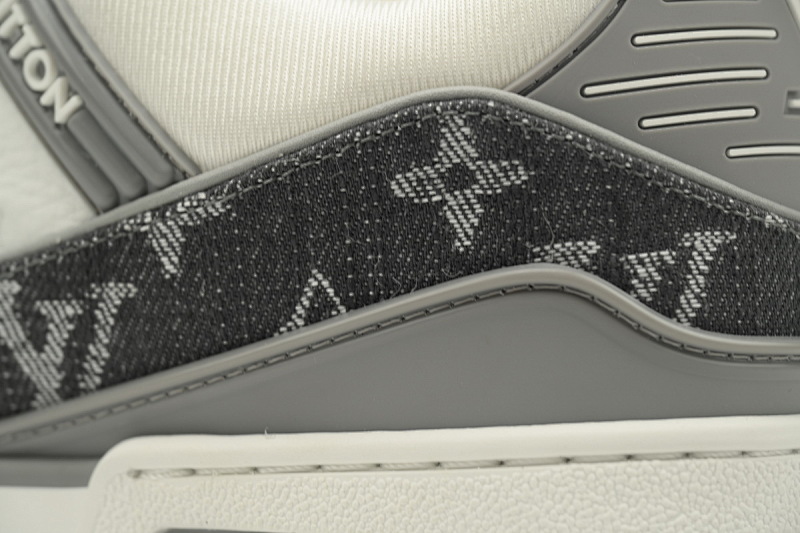 【EA0ET】灰牛仔 LV板鞋 Louis Vuitton Trainer Grey 时尚板鞋