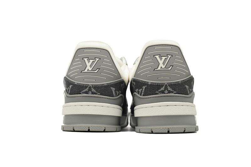 【EA0ET】灰牛仔 LV板鞋 Louis Vuitton Trainer Grey 时尚板鞋