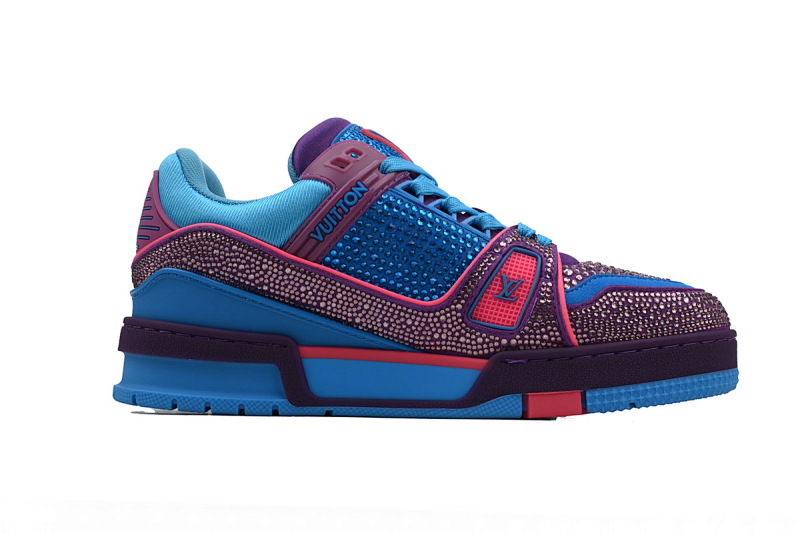 【EA0ET】紫蓝钻 路易威登 LV钻面休闲板鞋 LOUIS VUITTON Trainer