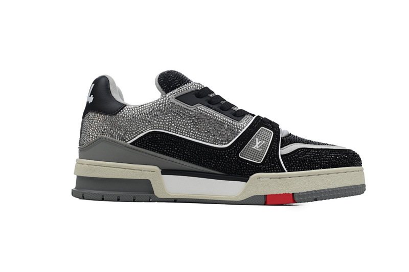【EA0ET】灰黑钻 路易威登 LV钻面休闲板鞋 LOUIS VUITTON Trainer