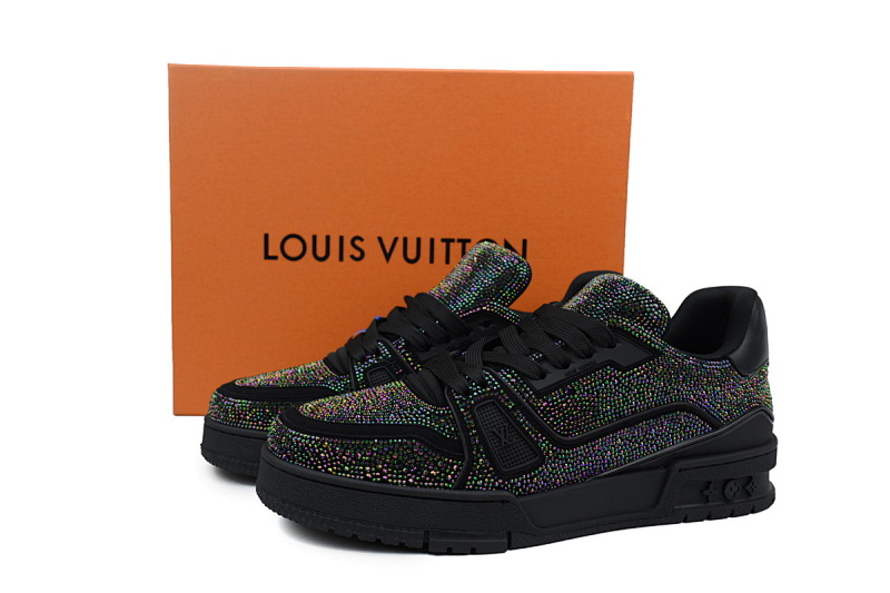 【EA0ET】满天星钻 路易威登 LV钻面休闲板鞋 LOUIS VUITTON Trainer