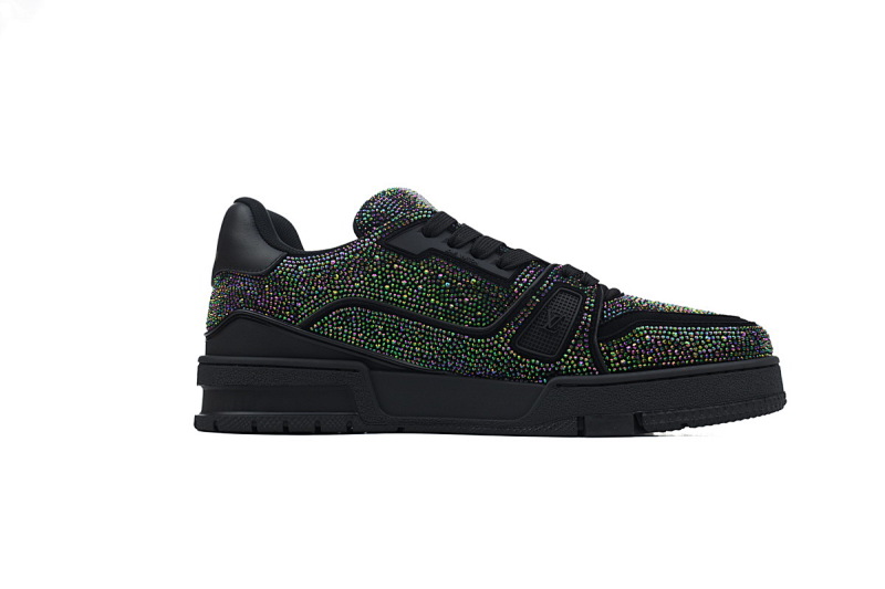 【EA0ET】满天星钻 路易威登 LV钻面休闲板鞋 LOUIS VUITTON Trainer