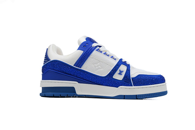 【EA0ET】深蓝钻 路易威登 LV钻面休闲板鞋 LOUIS VUITTON Trainer