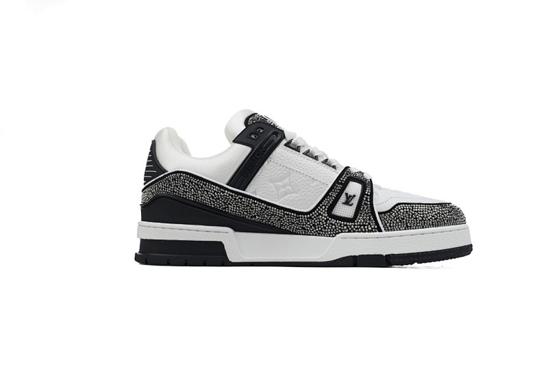 【EA0ET】黑白钻面 路易威登 LV钻面休闲板鞋 LOUIS VUITTON Trainer