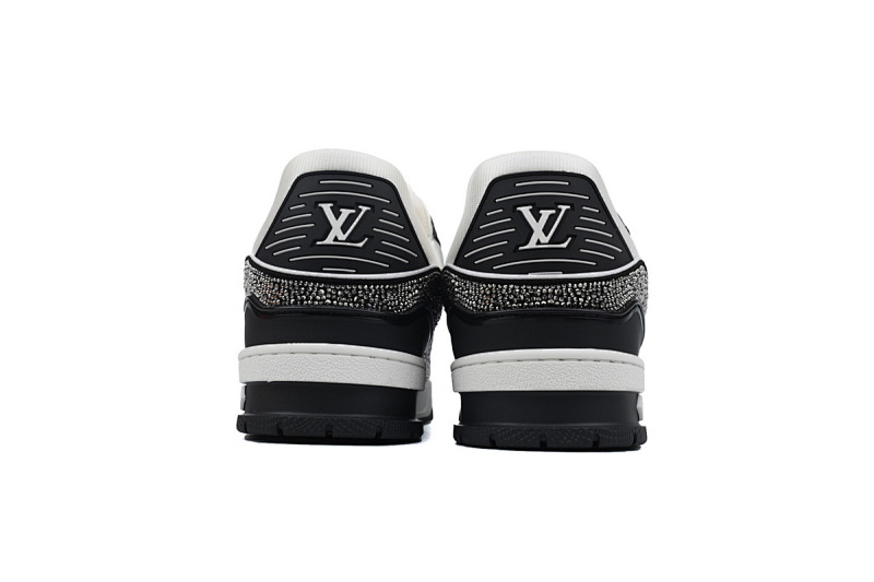 【EA0ET】黑白钻面 路易威登 LV钻面休闲板鞋 LOUIS VUITTON Trainer
