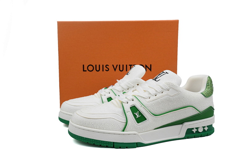 yupoo_288279_4cba9a94.jpg 【EA0ET】白钻绿尾 路易威登 LV钻面休闲板鞋 LOUIS VUITTON Trainer