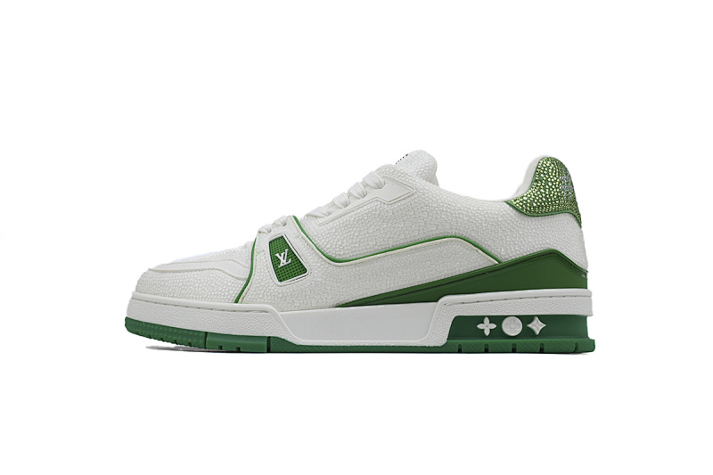 yupoo_288279_8ea1d2c6.jpg 【EA0ET】白钻绿尾 路易威登 LV钻面休闲板鞋 LOUIS VUITTON Trainer