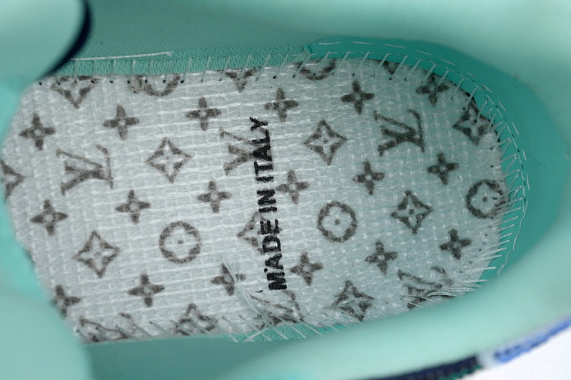 【EA0ET】蓝色迷彩钻 路易威登 LV钻面休闲板鞋 LOUIS VUITTON Trainer