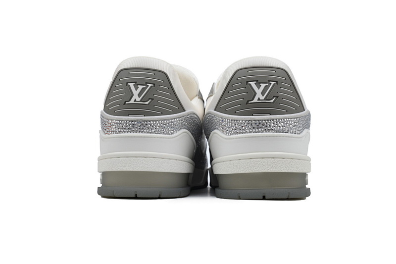 【EA0ET】灰白钻 路易威登 LV钻面休闲板鞋 LOUIS VUITTON Trainer