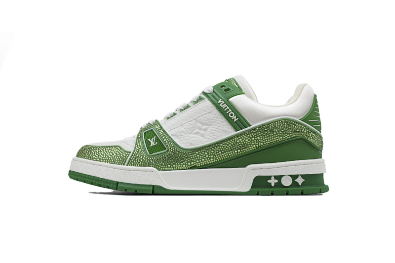 yupoo_288454_39d3d6da.jpg 【EA0ET】绿白钻 路易威登 LV钻面休闲板鞋 LOUIS VUITTON Trainer