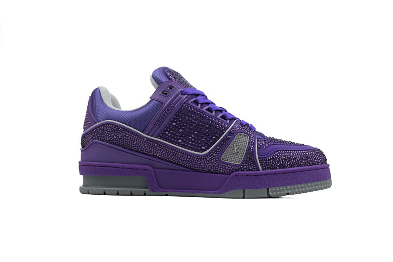【EA0ET】紫钻 路易威登 LV钻面休闲板鞋 LOUIS VUITTON Trainer