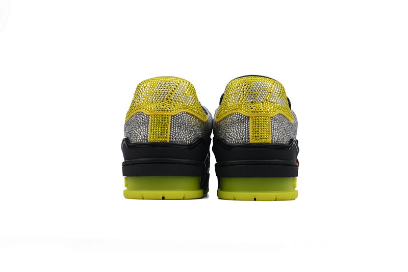 【EA0ET】黑黄钻 路易威登 LV钻面休闲板鞋 LOUIS VUITTON Trainer