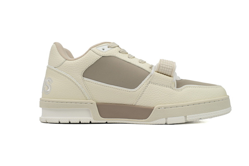 【EA0ET】圆头魔术杏色 路易威登 LV休闲板鞋 LOUIS VUITTON Trainer