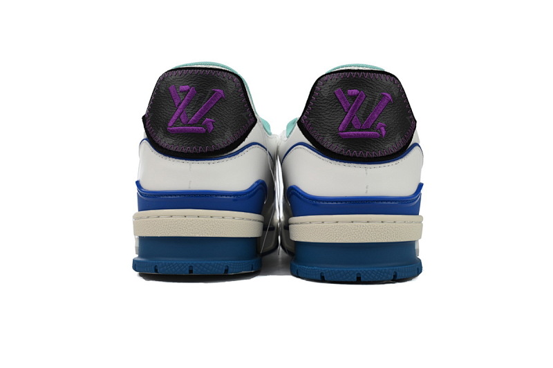 【EA0ET】限定湖水蓝 路易威登 LV休闲板鞋 LOUIS VUITTON Trainer Lake Blue