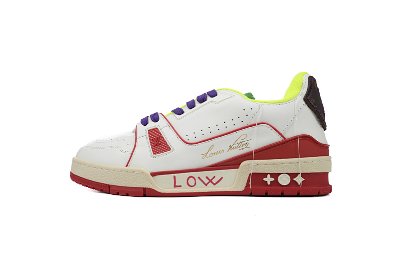 【EA0ET】限定荧光黄 路易威登 LV休闲板鞋 LOUIS VUITTON Trainer Fluorescent Yellow