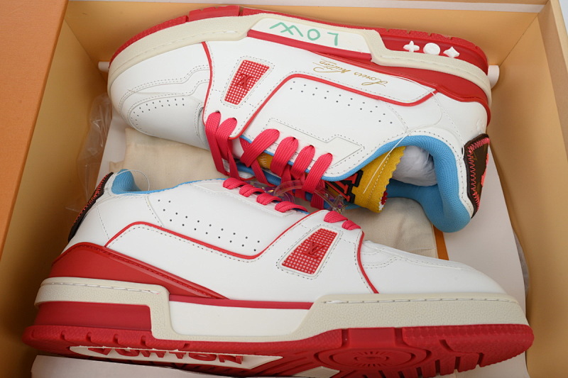 yupoo_288730_b7699bae.jpg 【EA0ET】限定黄蓝 路易威登 LV休闲板鞋 LOUIS VUITTON Trainer Yellow Blue