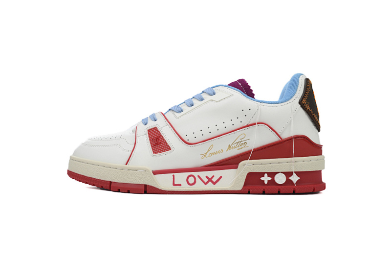 【EA0ET】限定蓝紫 路易威登 LV休闲板鞋 LOUIS VUITTON Trainer Blue Purple