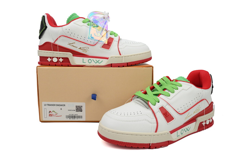 yupoo_288774_0d5ff54b.jpg 【EA0ET】限定红绿 路易威登 LV休闲板鞋 LOUIS VUITTON Trainer Red Green