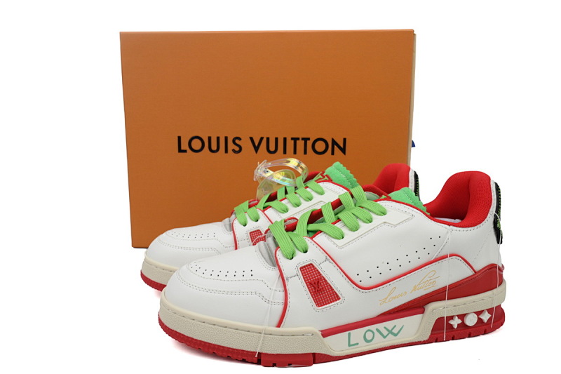 yupoo_288774_6d66f3d4.jpg 【EA0ET】限定红绿 路易威登 LV休闲板鞋 LOUIS VUITTON Trainer Red Green