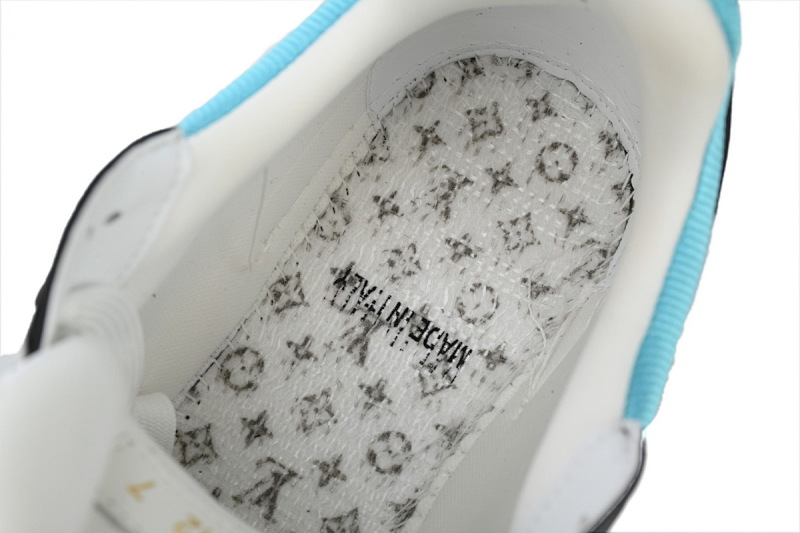 【EA0ET】圆头鞋蓝紫 LV板鞋 Louis Vuitton Trainer Blue Purple 圆头系带 低帮时尚板鞋