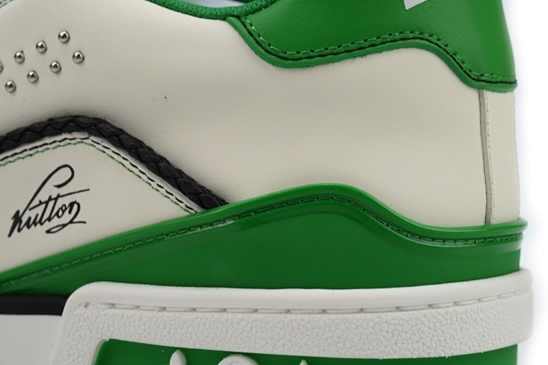 yupoo_288818_35e392b5.jpg 【EA0ET】圆头全皮白绿 路易威登 LV休闲板鞋 LOUIS VUITTON Trainer
