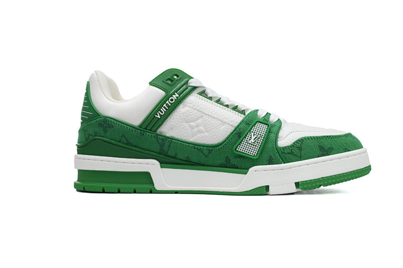 yupoo_288885_25bc4bf4.jpg 【EA0ET】绿色牛仔 LV板鞋 Louis Vuitton Trainer Green 牛仔布拼接低帮 时尚板鞋