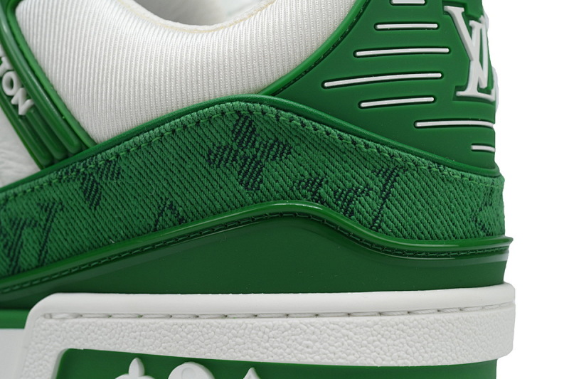 yupoo_288885_4c390fbf.jpg 【EA0ET】绿色牛仔 LV板鞋 Louis Vuitton Trainer Green 牛仔布拼接低帮 时尚板鞋