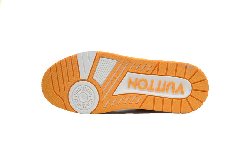 【EA0ET】黄色牛仔 LV板鞋 Louis Vuitton Trainer Yellow  牛仔布拼接低帮 时尚板鞋