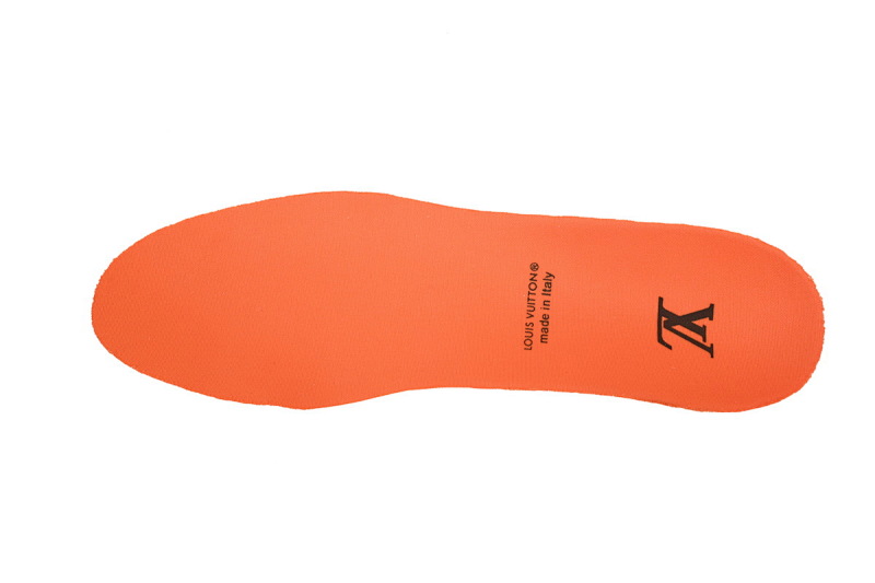 【EA0ET】牛仔橙色魔术贴 LV板鞋 Louis Vuitton Trainer Orange 网眼经典印花 时尚板鞋