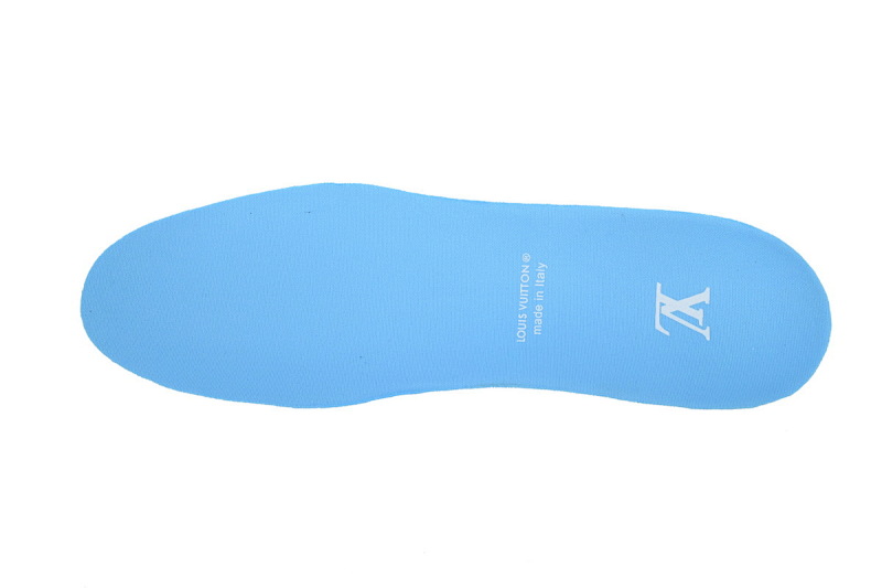 【EA0ET】牛仔蓝色魔术贴 LV板鞋 Louis Vuitton Trainer Blue 网眼经典印花 时尚板鞋