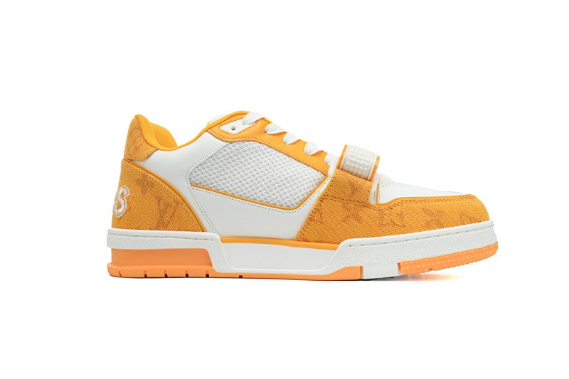 yupoo_289025_4e9bfc0d.jpg 【EA0ET】牛仔黄色魔术贴 LV板鞋 Louis Vuitton Trainer Yellow 网眼经典印花 时尚板鞋