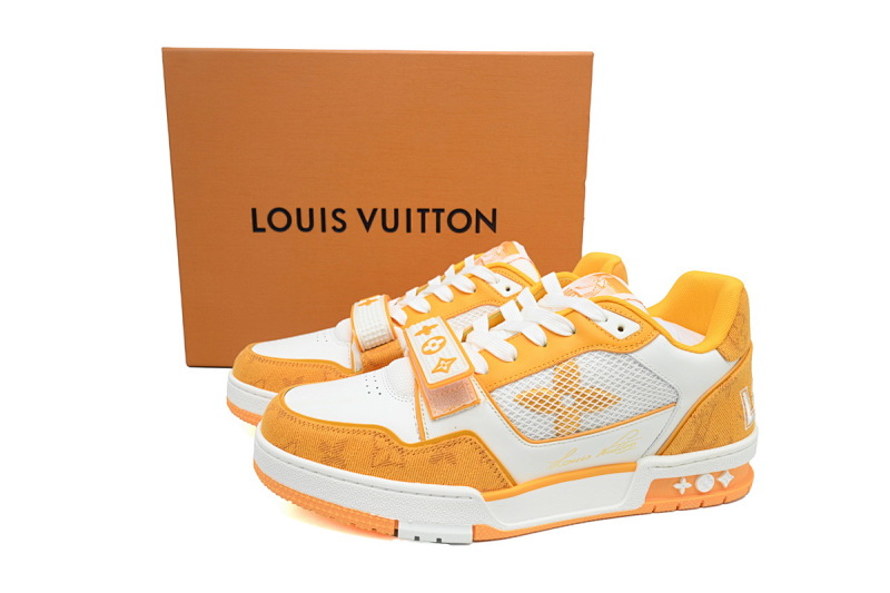 yupoo_289025_6f267745.jpg 【EA0ET】牛仔黄色魔术贴 LV板鞋 Louis Vuitton Trainer Yellow 网眼经典印花 时尚板鞋