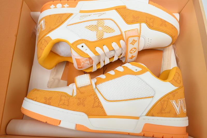 yupoo_289025_af845c24.jpg 【EA0ET】牛仔黄色魔术贴 LV板鞋 Louis Vuitton Trainer Yellow 网眼经典印花 时尚板鞋