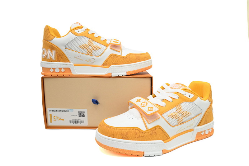 yupoo_289025_e5b2b6e8.jpg 【EA0ET】牛仔黄色魔术贴 LV板鞋 Louis Vuitton Trainer Yellow 网眼经典印花 时尚板鞋